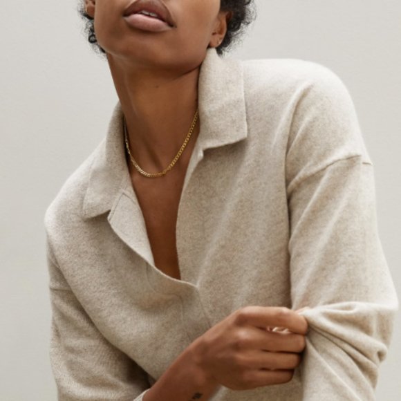 Everlane Sweaters - Oatmeal Everlane The Cashmere Polo Collared Sweater
